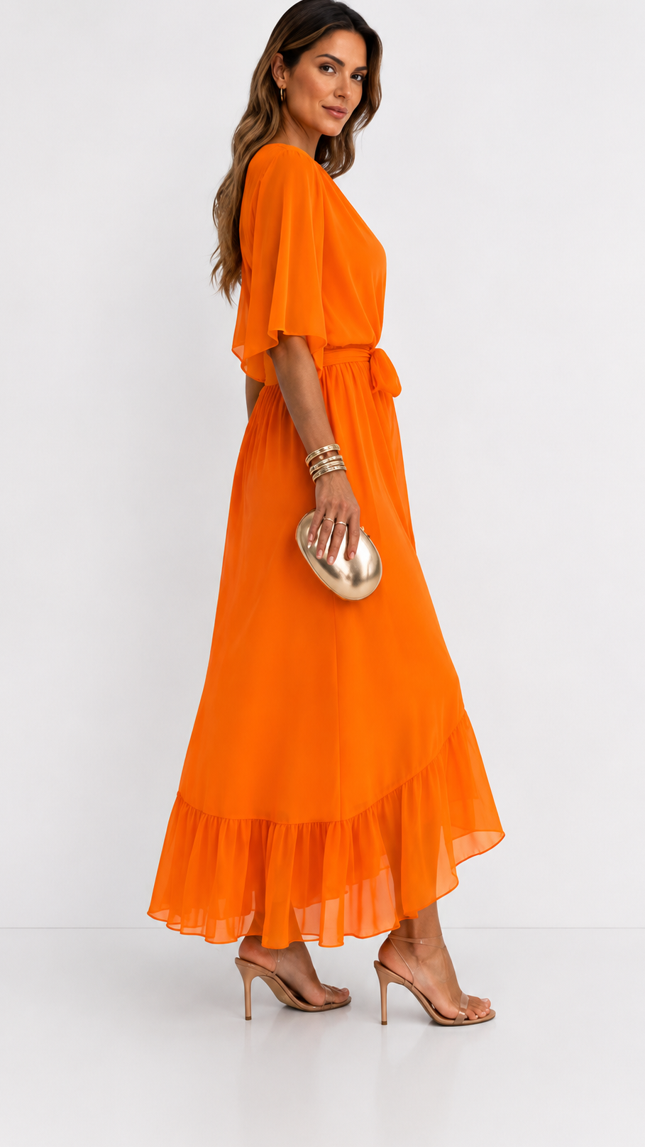 Eloise | Elegant Chiffon Wrap Maxi Dress