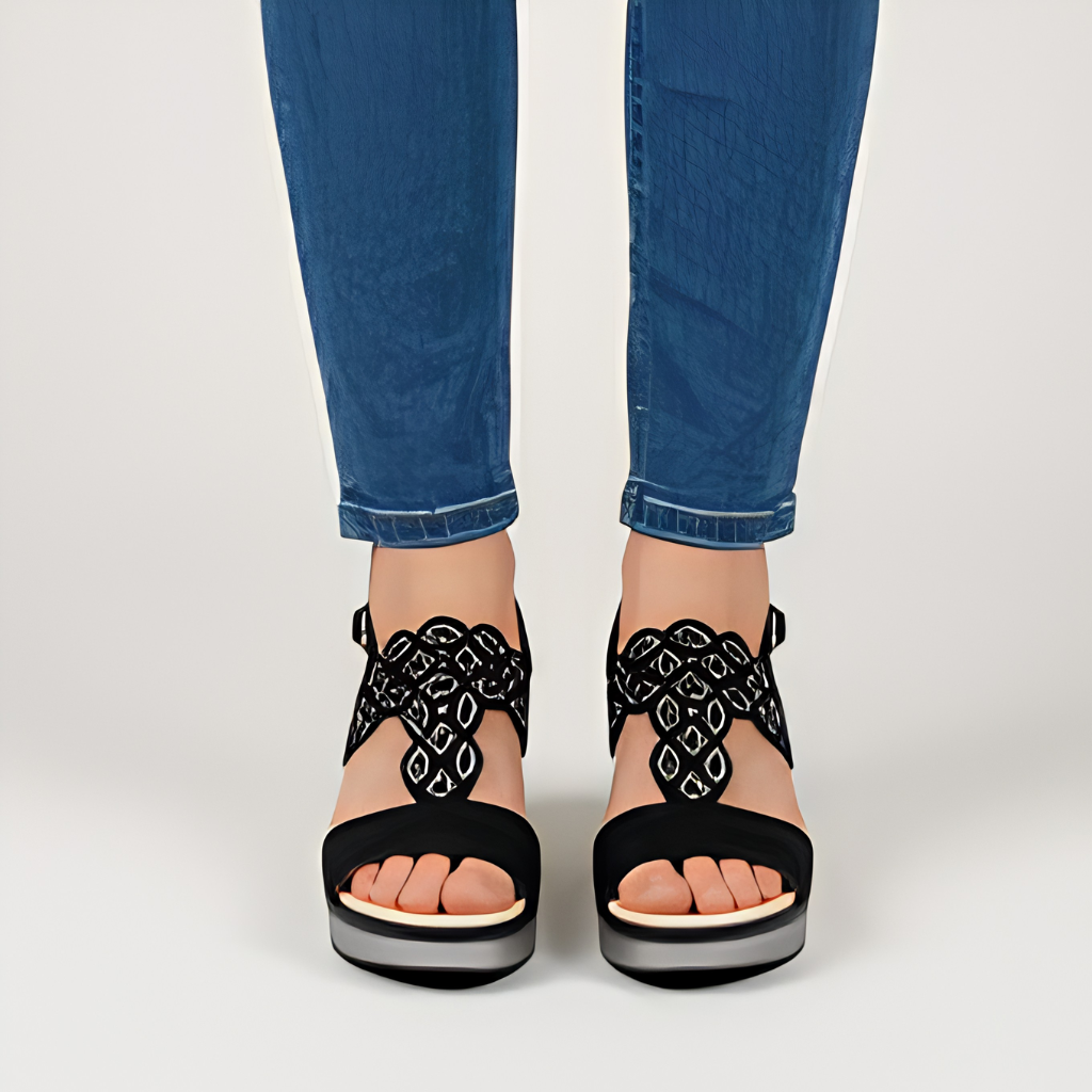 Sally | Chic Open-Toe Comfortable Wedge Sandals