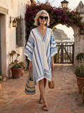 Serenella | V Neck Wide Sleeve Knee Length Dress
