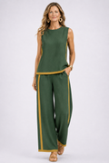 Denise - Casual Sleeveless Wide Leg Set