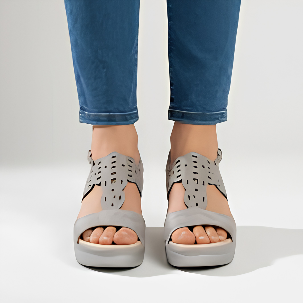 Sally | Chic Open-Toe Comfortable Wedge Sandals