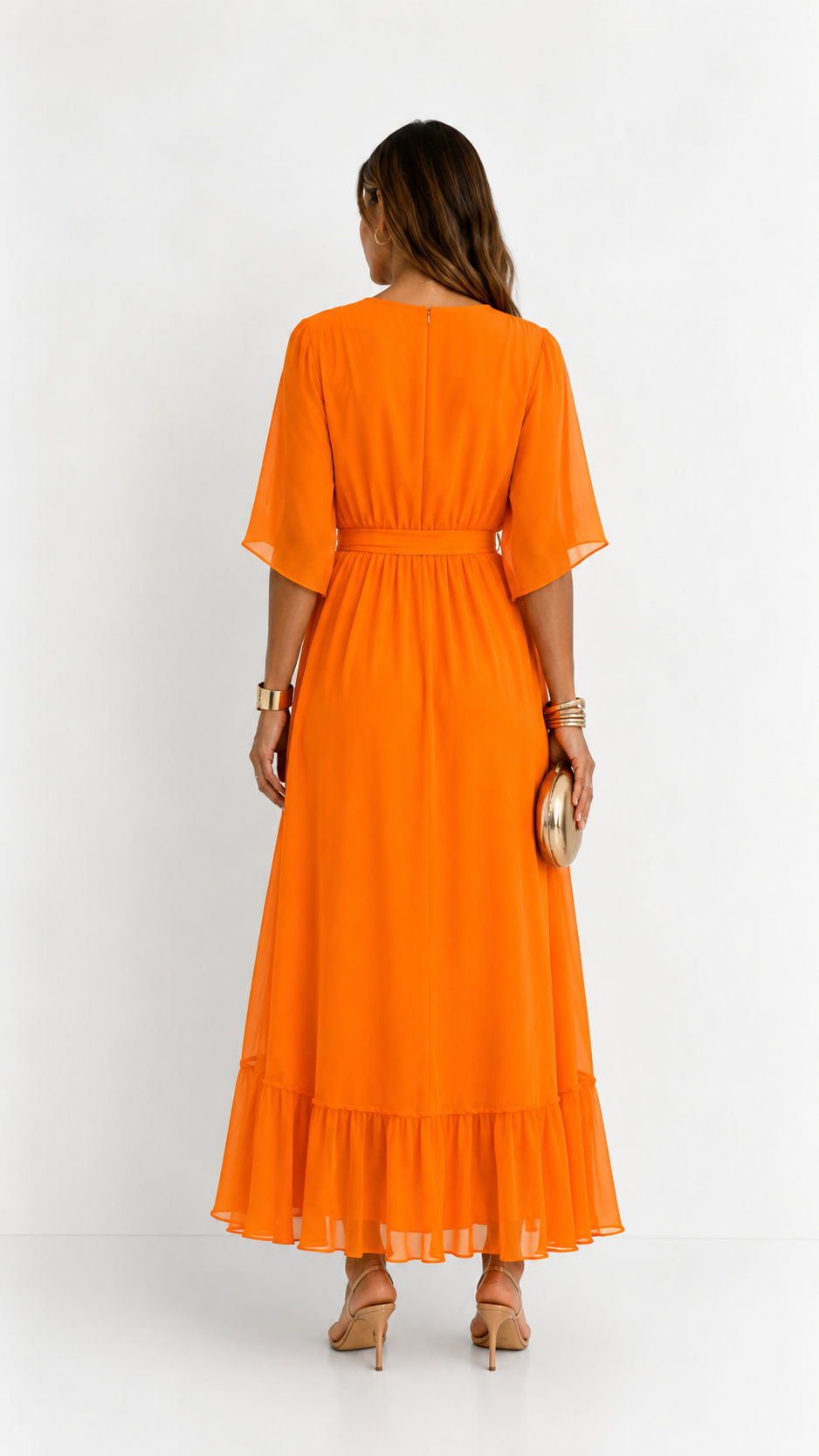 Eloise | Elegant Chiffon Wrap Maxi Dress