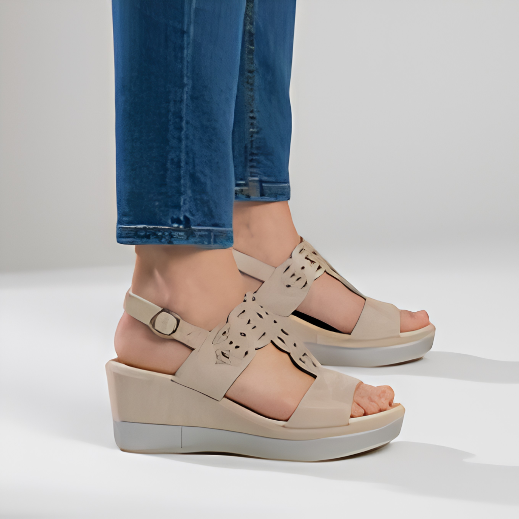 Sally | Chic Open-Toe Comfortable Wedge Sandals