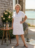 Helene | Short Sleeve Front Pocket Knee Length Dress
