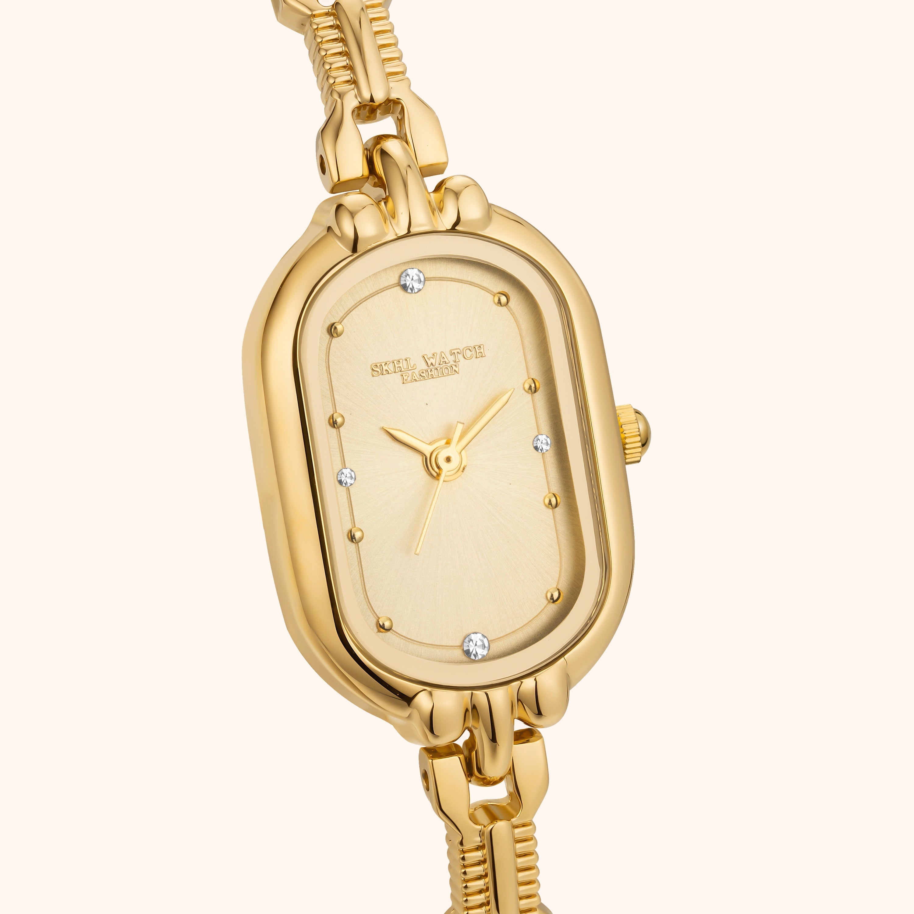 Luxury Ladies Watch Gold – Elegant Oval Design with Quartz Movement
