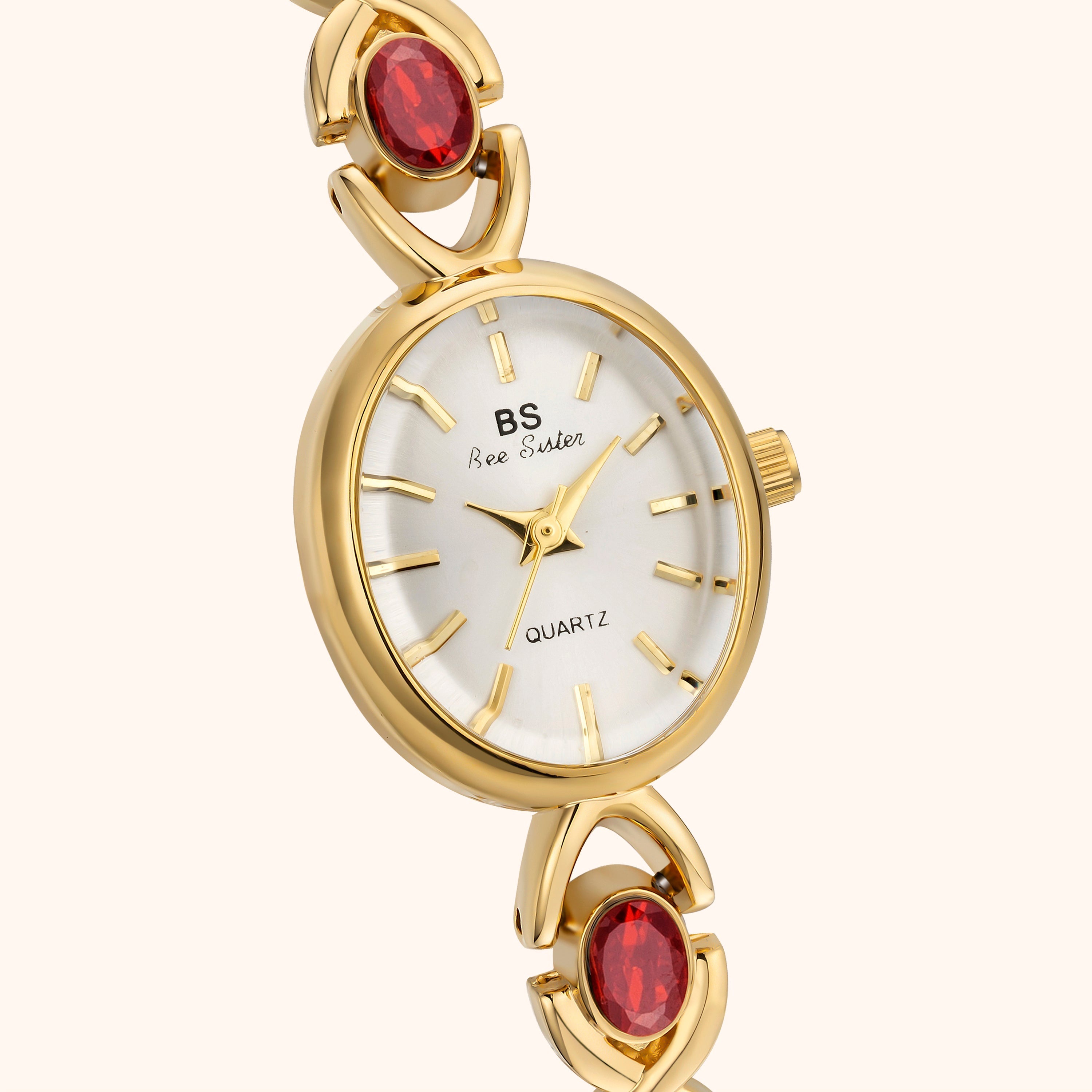 Gold Colored Women's Watch – Luxury Design & 3 ATM Water Resistant