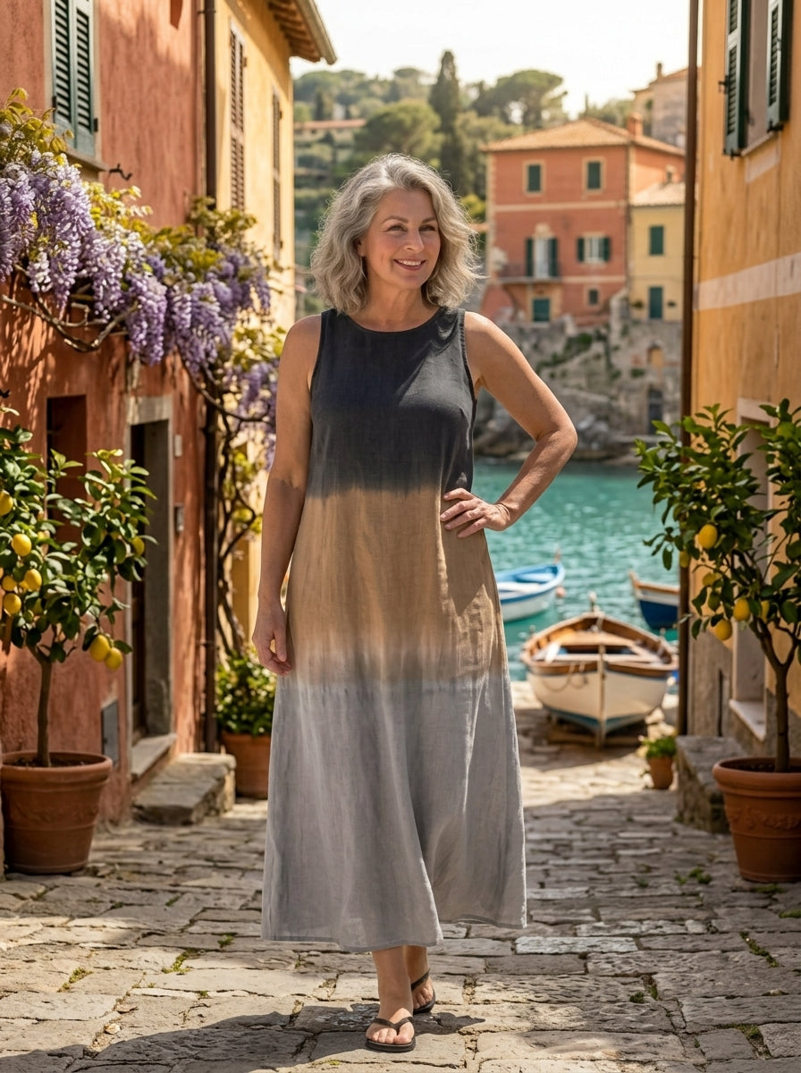 Sorelle | Sleeveless Ombre Midi Dress