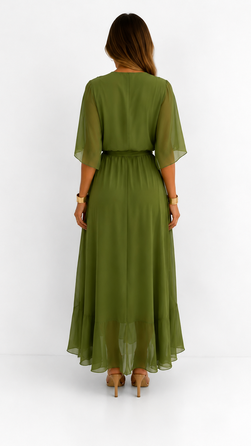Eloise | Elegant Chiffon Wrap Maxi Dress