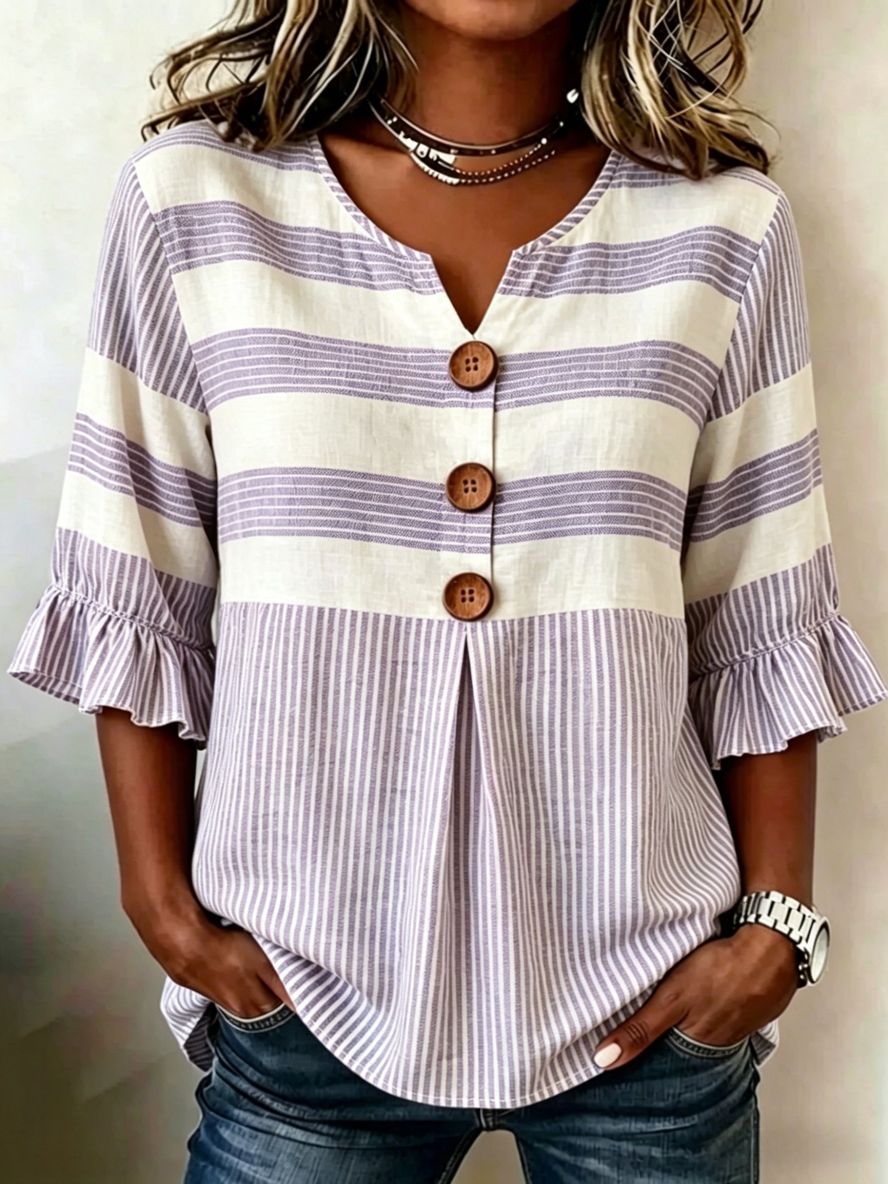 Gia - V-Neck Blouse