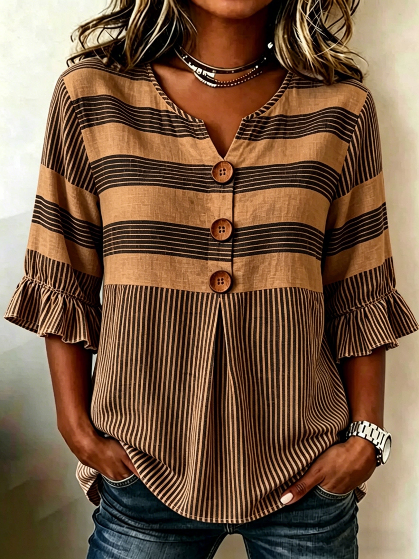 Gia - V-Neck Blouse