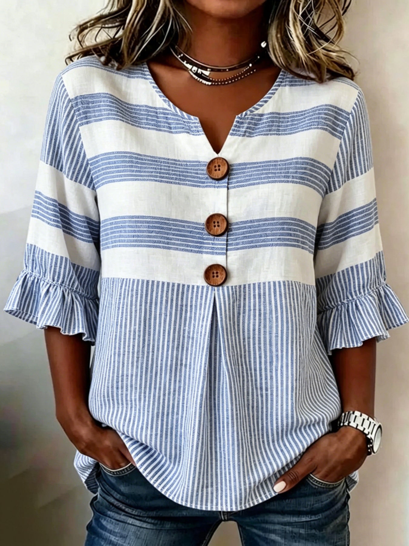 Gia - V-Neck Blouse