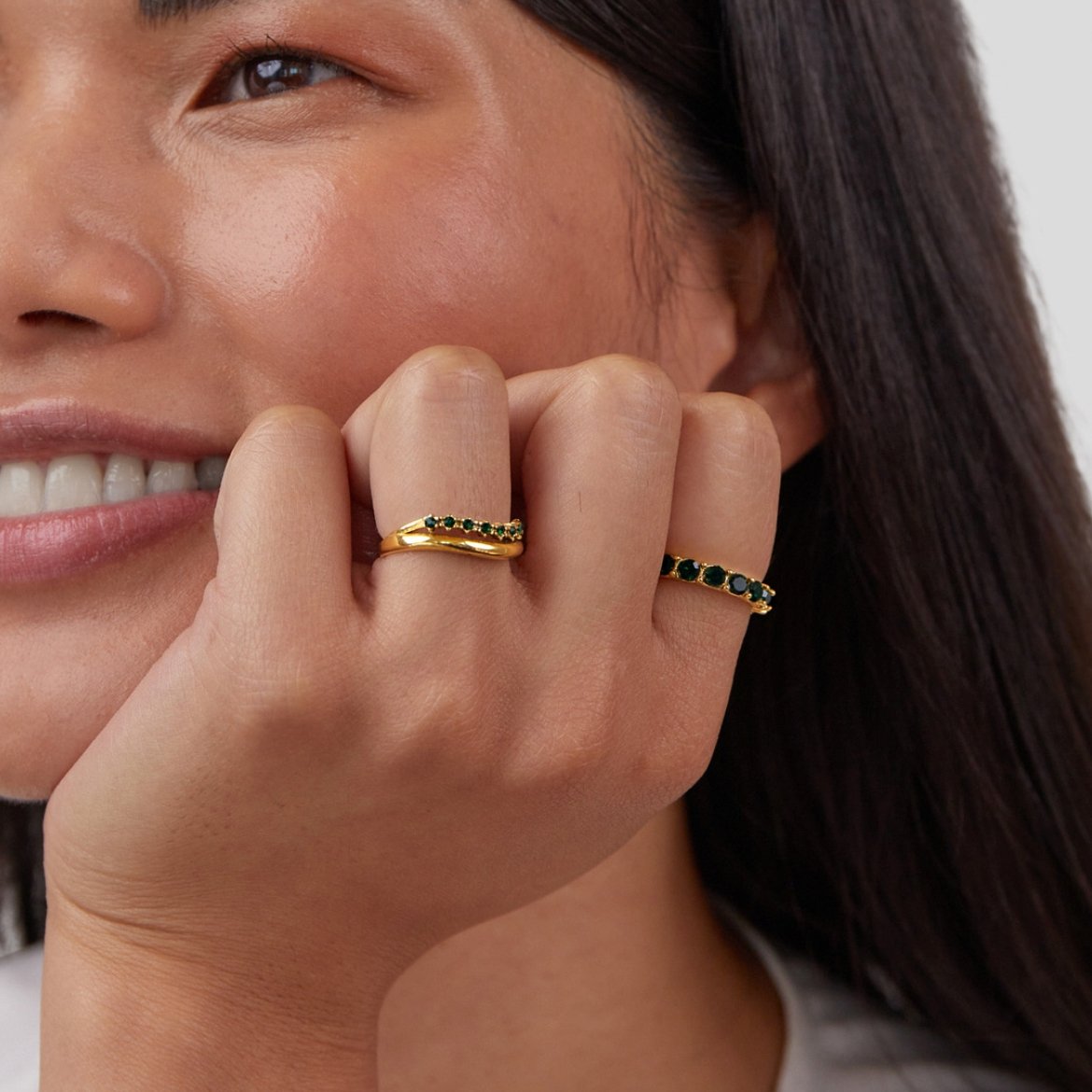 Carmen - Emerald Layered Ring