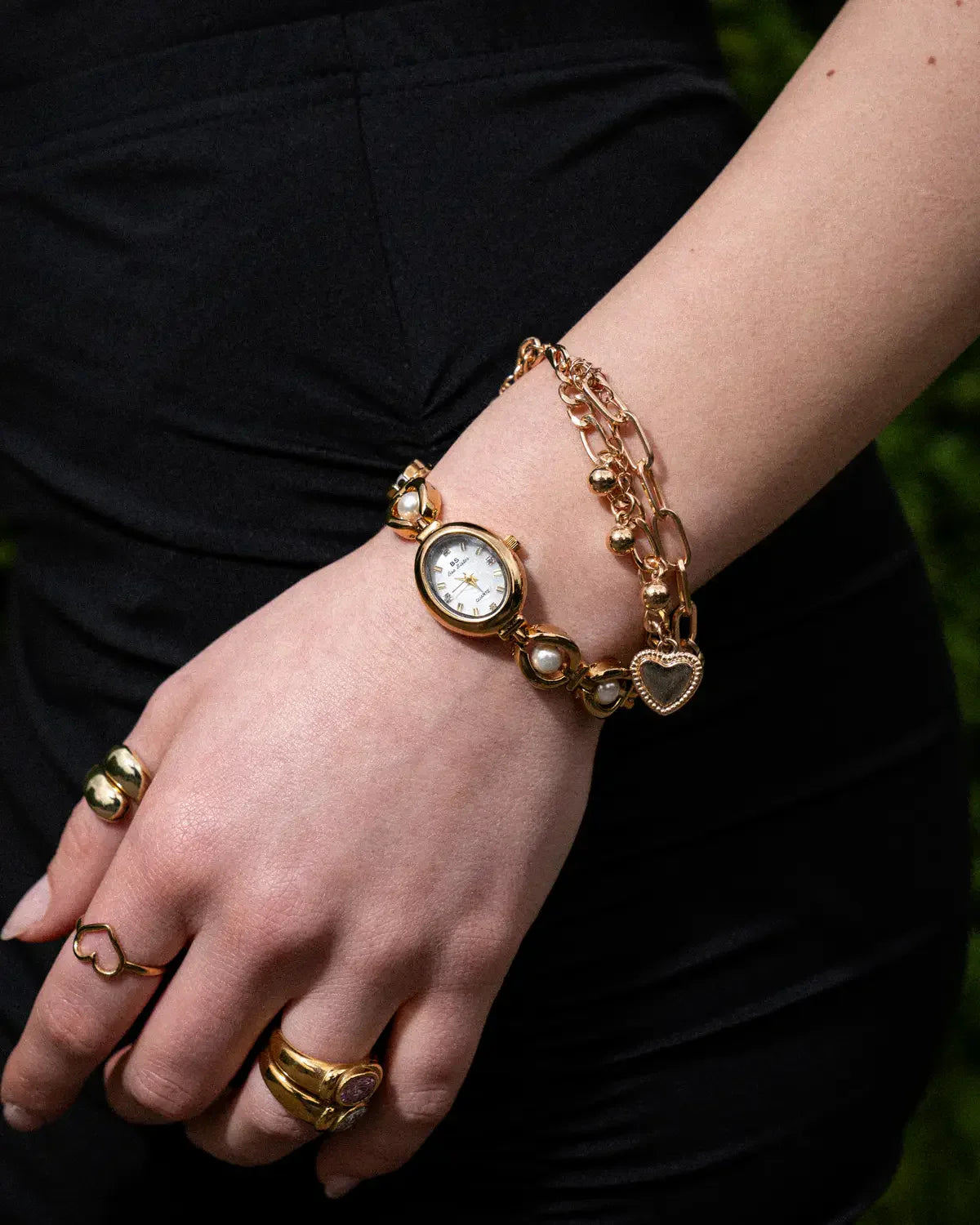 Luxury Ladies Watch with Pearl Details