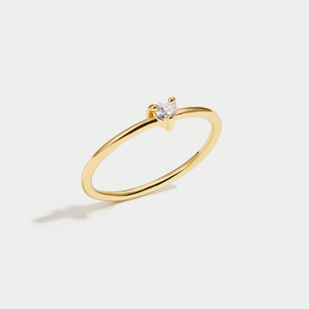 Jimena - Crystal Heart Ring