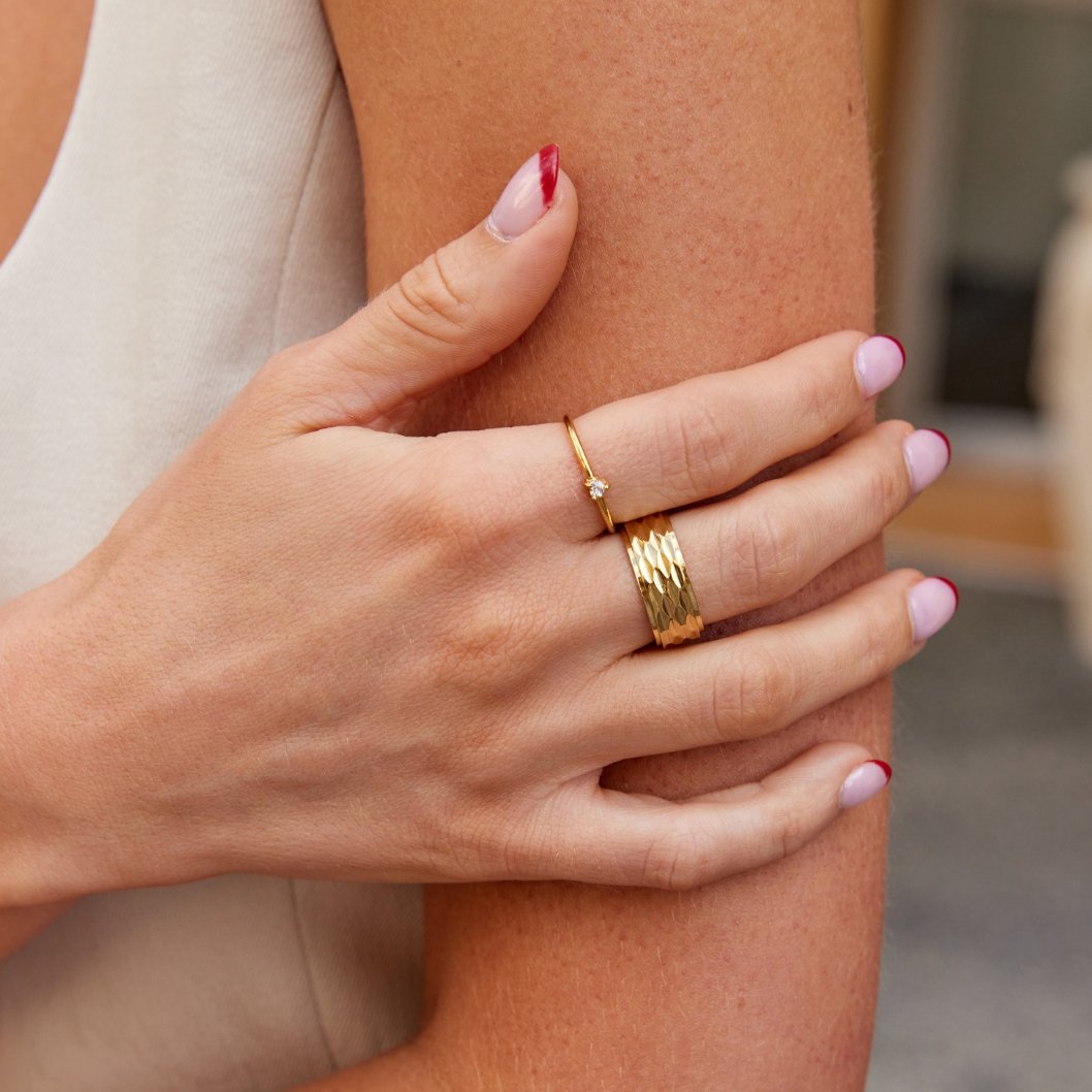 Jimena - Crystal Heart Ring