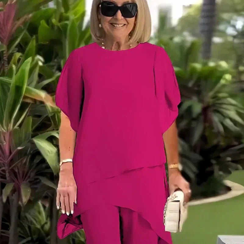Jorellea | Draped Palazzo 2-piece Set